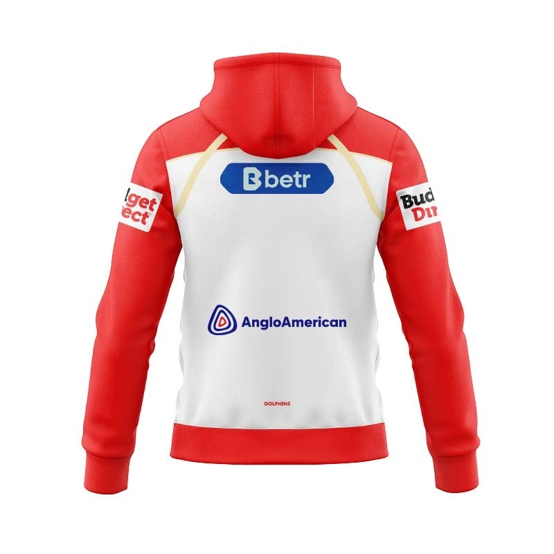 NRL Dolphins 2026 Away Zipper Hoodie