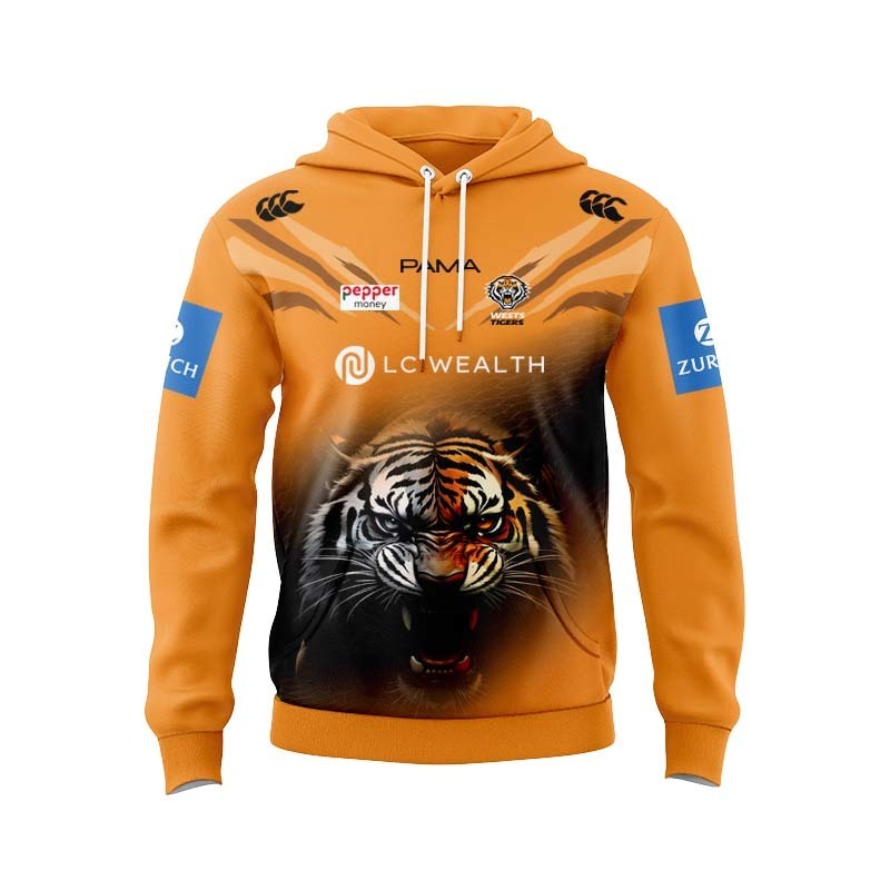 NRL Wests Tigers 2026 Training Sport Hoodie