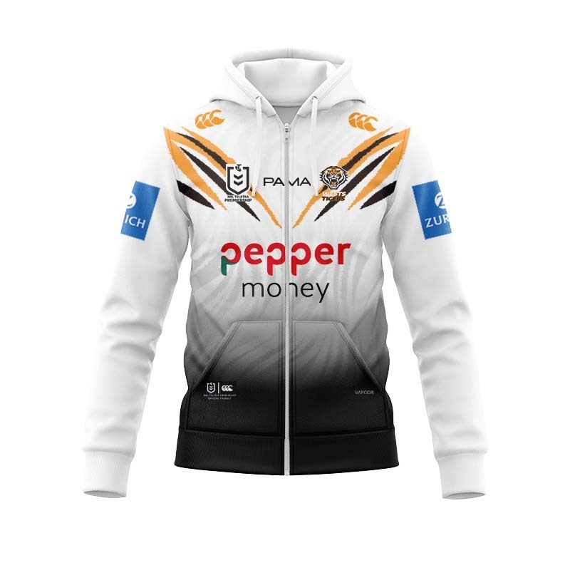 NRL Wests Tigers 2026 Away Zipper Hoodie