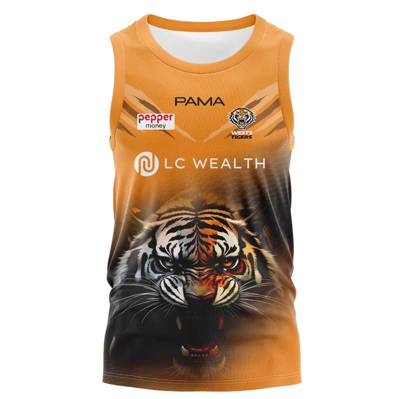 NRL Wests Tigers 2026 Training Singlet