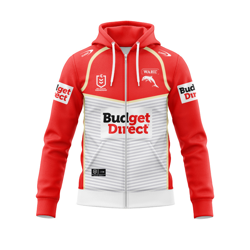 NRL Dolphins 2026 Away Zipper Hoodie