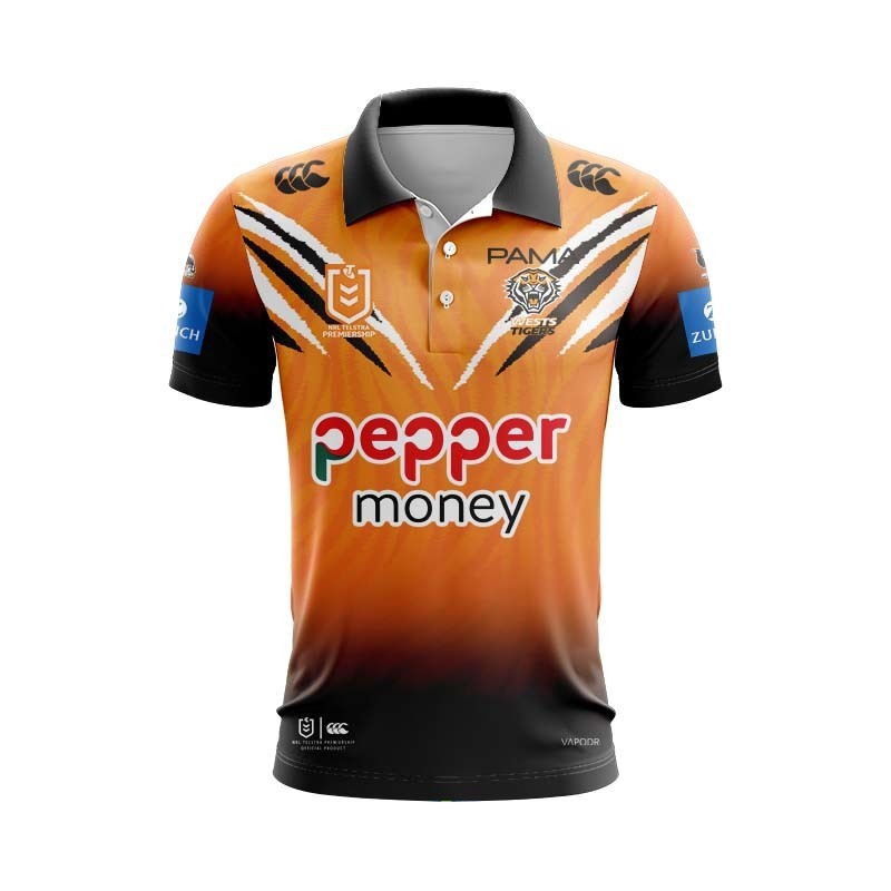 NRL Wests Tigers 2026 Home Polo Shirt