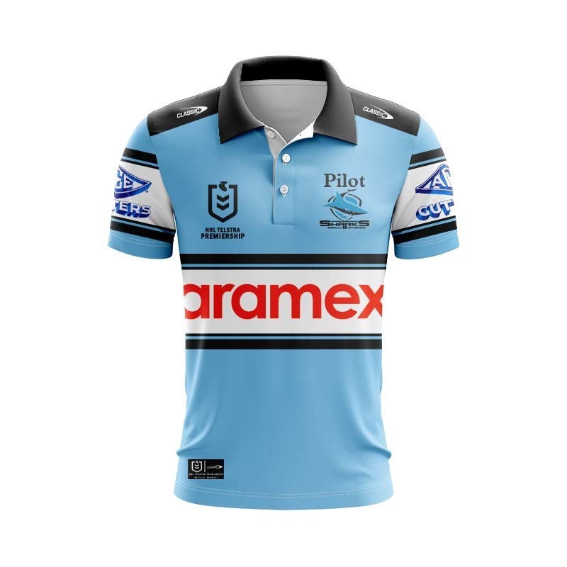 NRL Cronulla-Sutherland Sharks 2026 Home Polo Shirt