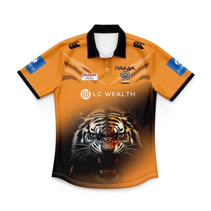 Kid's NRL Wests Tigers 2026 Training Polo Jersey