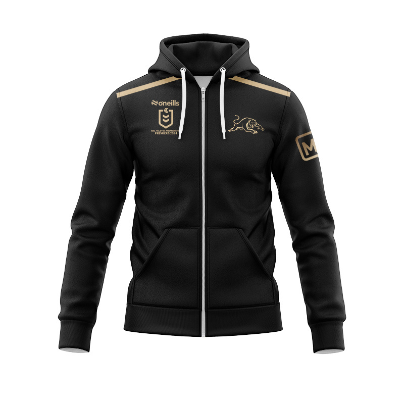 NRL Penrith Panthers 2024 Black Premiers Zipper Hoodie