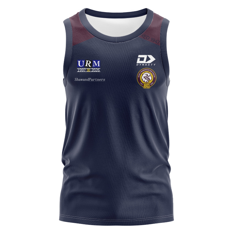 NRL Manly Warringah Sea Eagles 2026 Navy Media Singlet