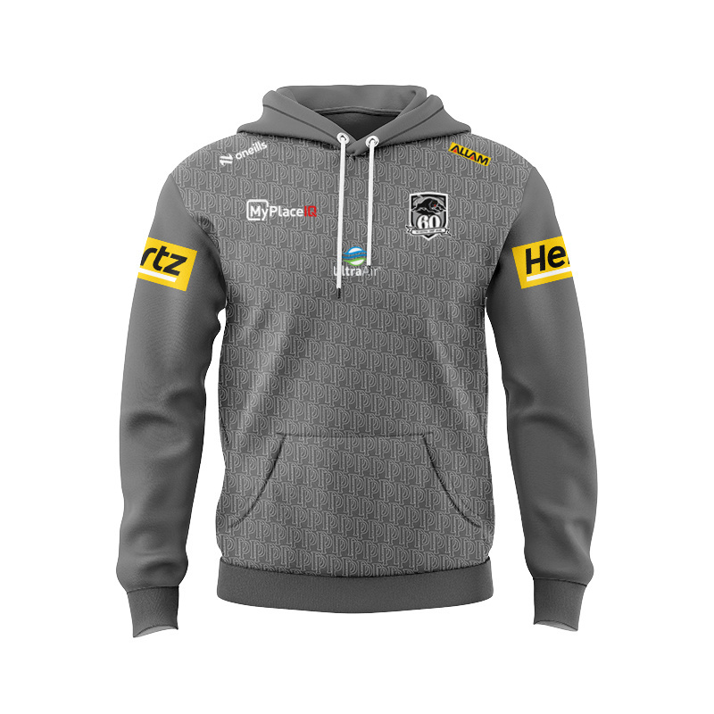 NRL Penrith Panthers 2026 Grey Media Sport Hoodie