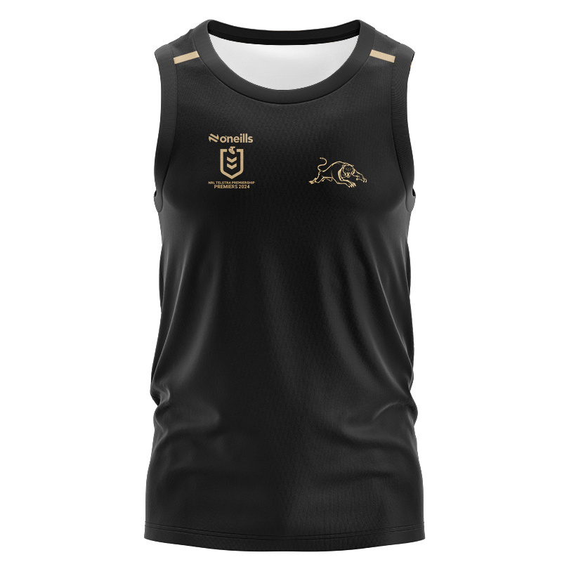 NRL Penrith Panthers 2024 Black Premiers Singlet