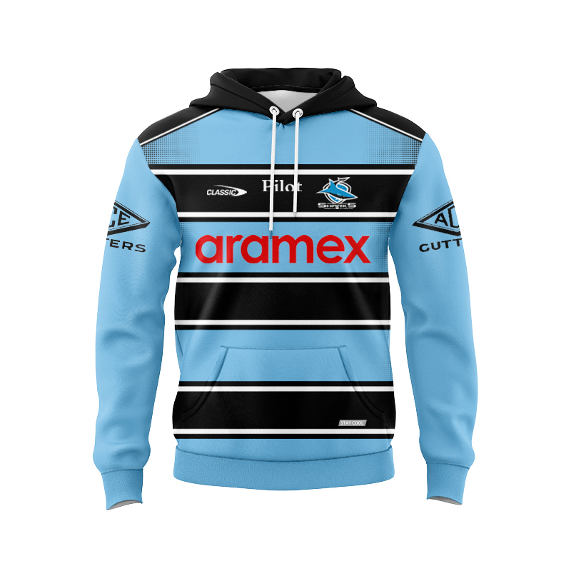 NRL Cronulla-Sutherland Sharks 2025 Warm Up Hoodie