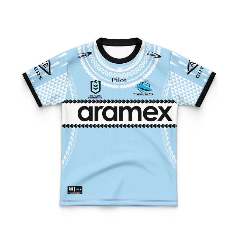 Kid's NRL Cronulla-Sutherland Sharks 2025 Pasifika Alternate Jersey