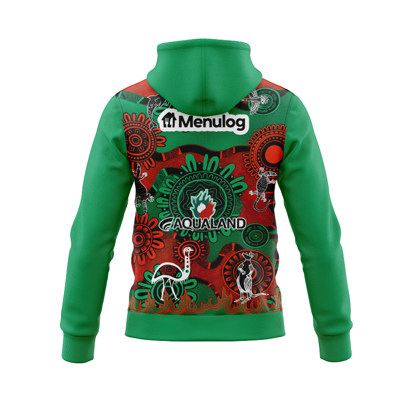 NRL South Sydney Rabbitohs 2025 Indigenous Zipper Hoodie