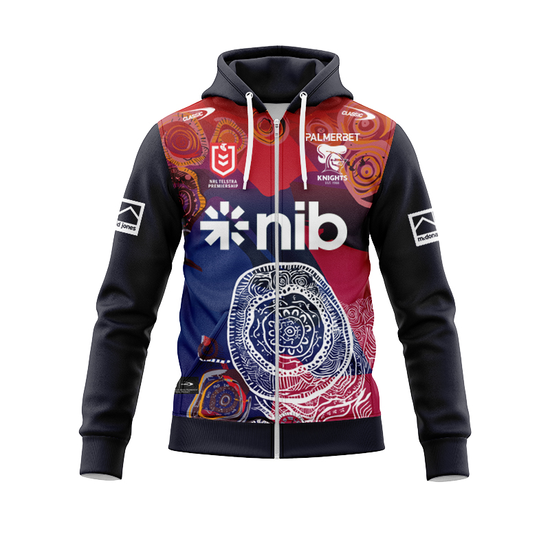 NRL Newcastle Knights 2025 Indigenous Zipper Hoodie