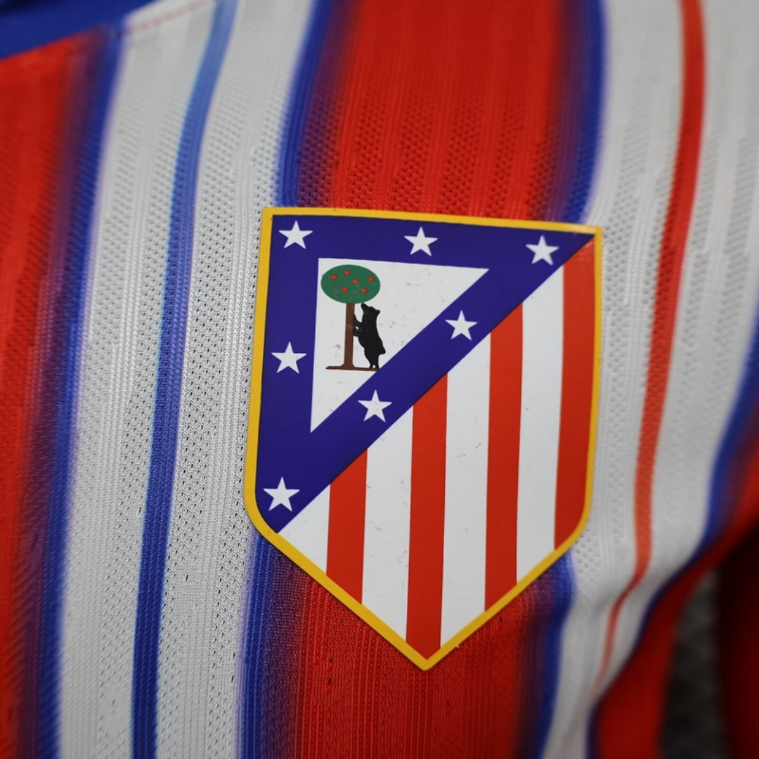Player Version Atletico Madrid Home Long Sleeve Jersey 2025/26