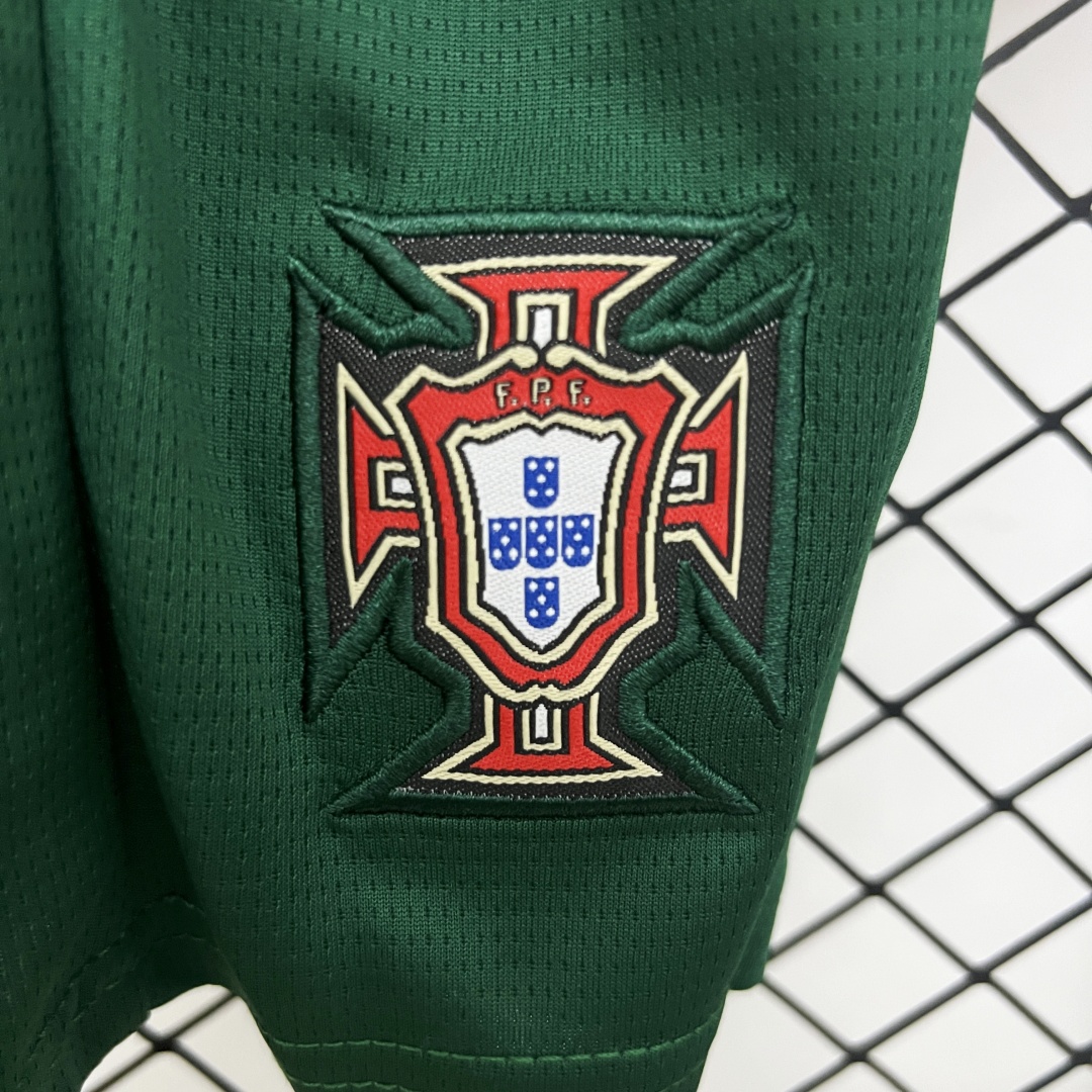 Kid's Portugal Home Long Sleeve Jersey+Shorts 2025