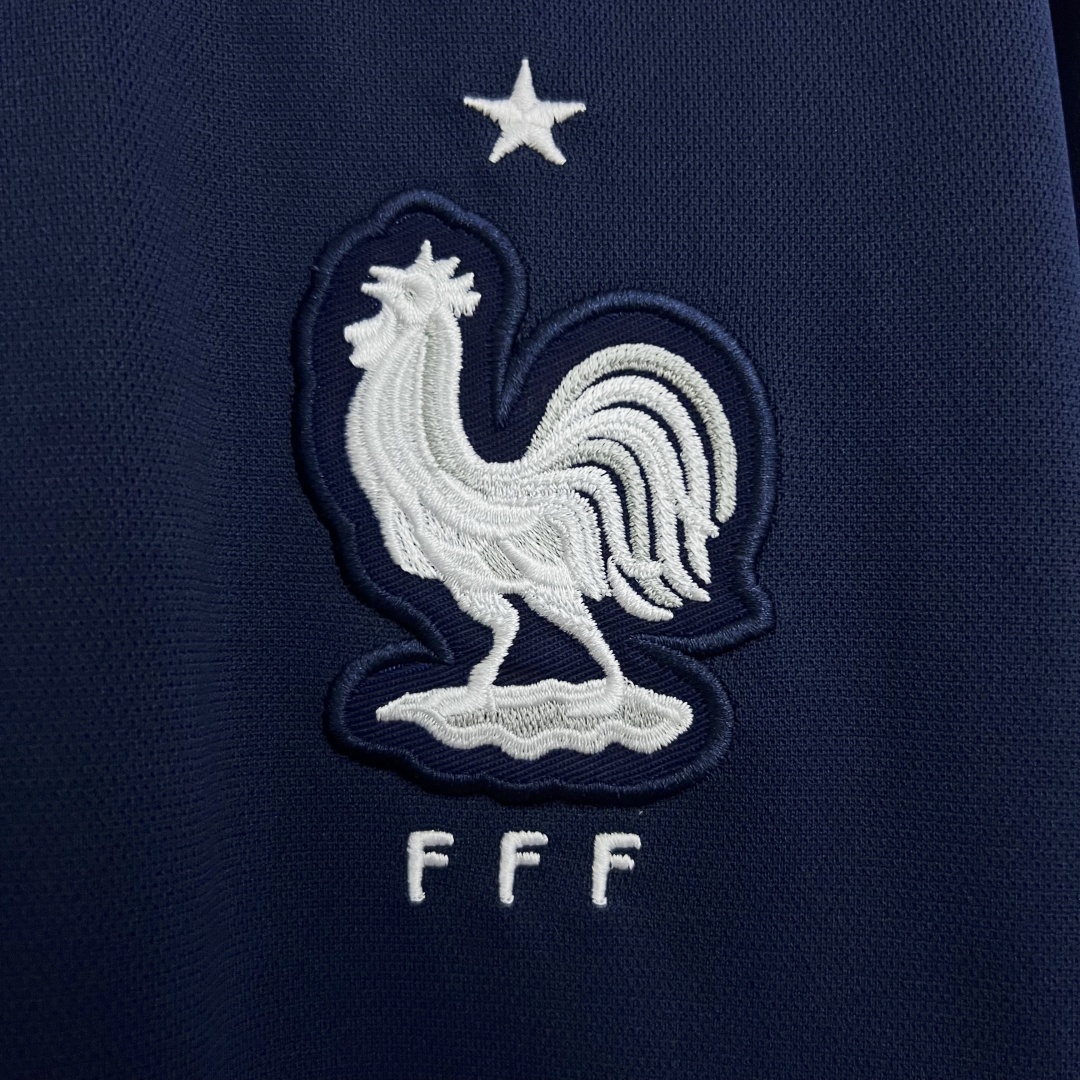 France Rertro Home Long Sleeve Jersey 2014