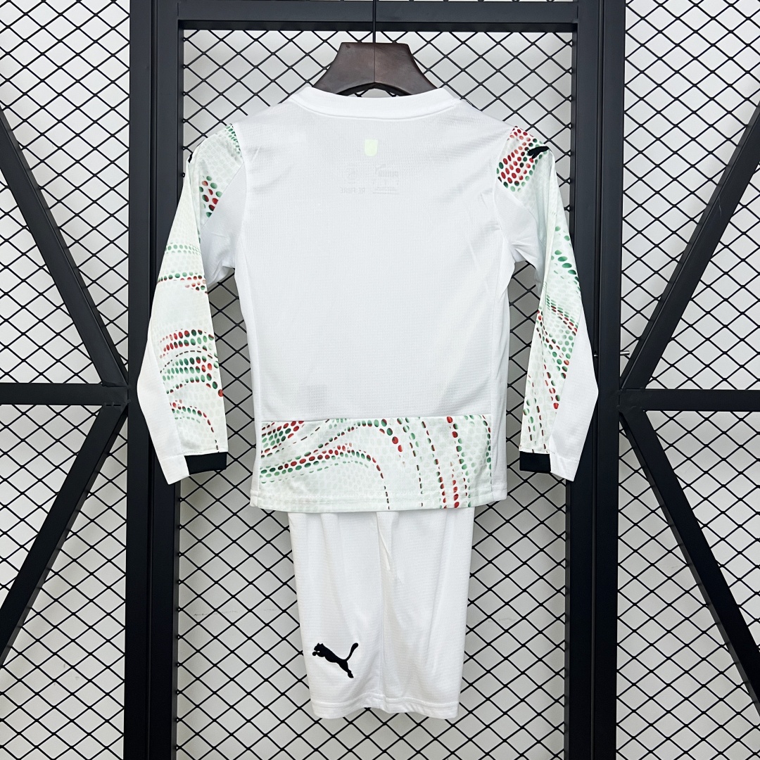 Kid's Portugal Away Long Sleeve Jersey+Shorts 2025