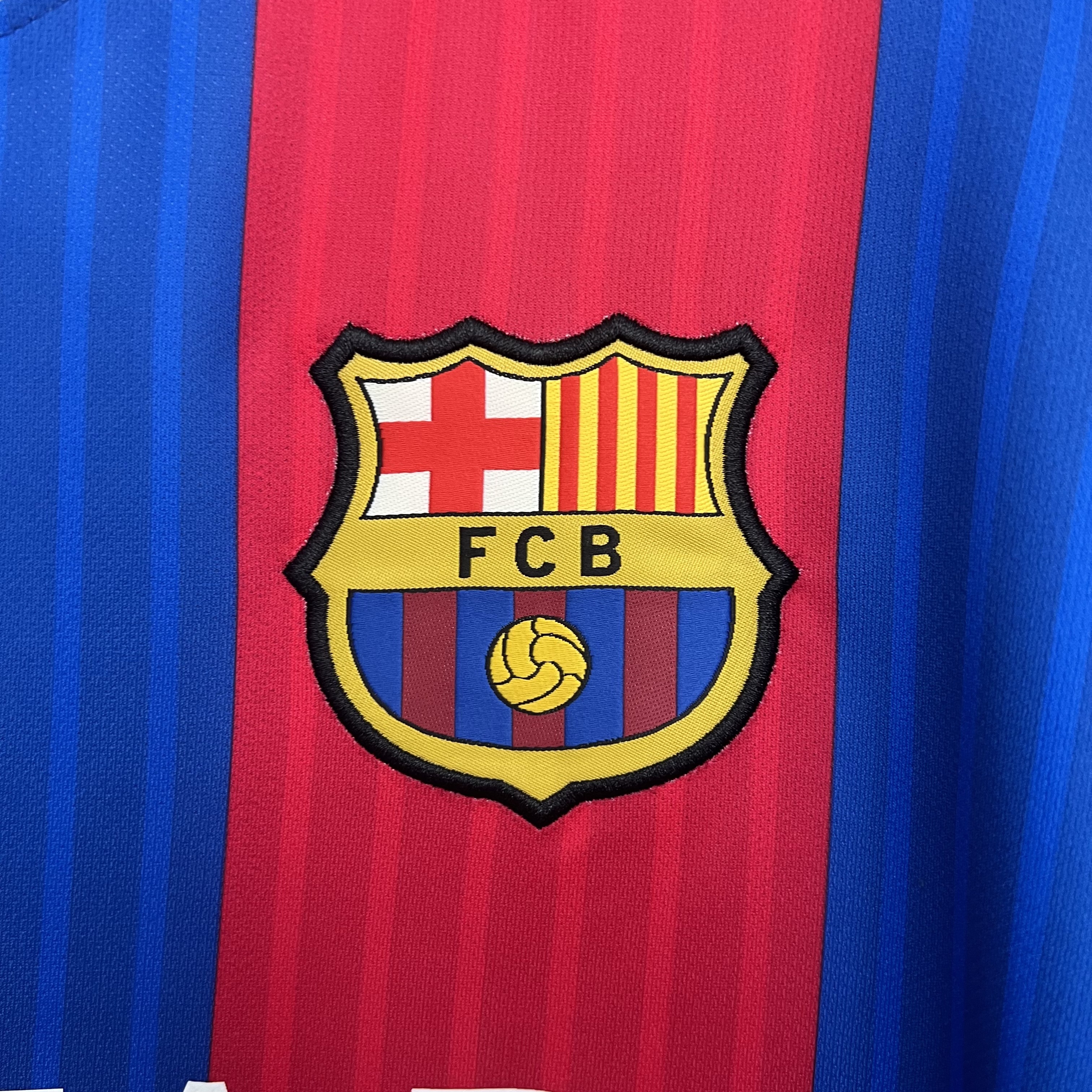 Retro Barcelona Home Long Sleeve Jersey 2014/15