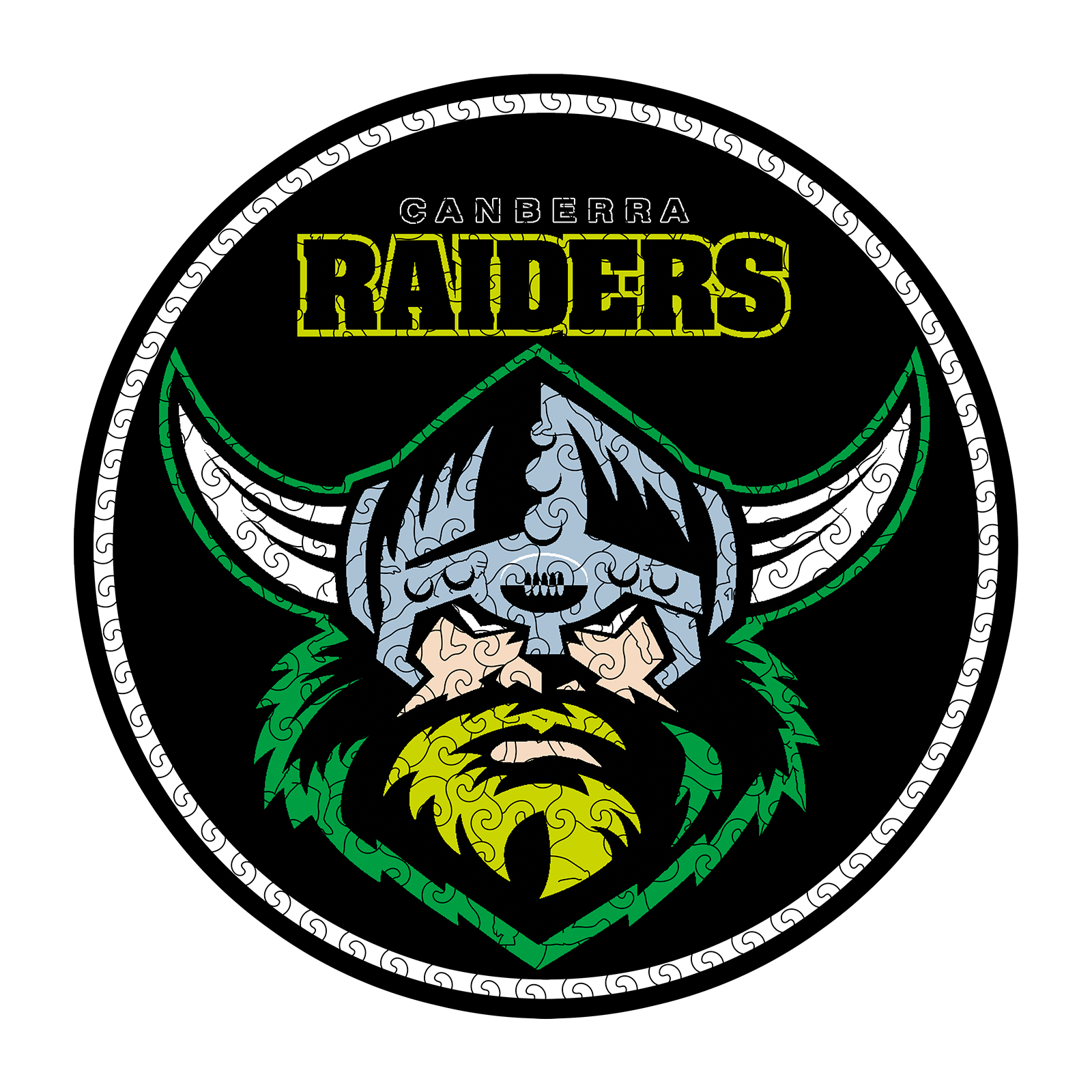 Canberra Raiders Logo Wooden Puzzle