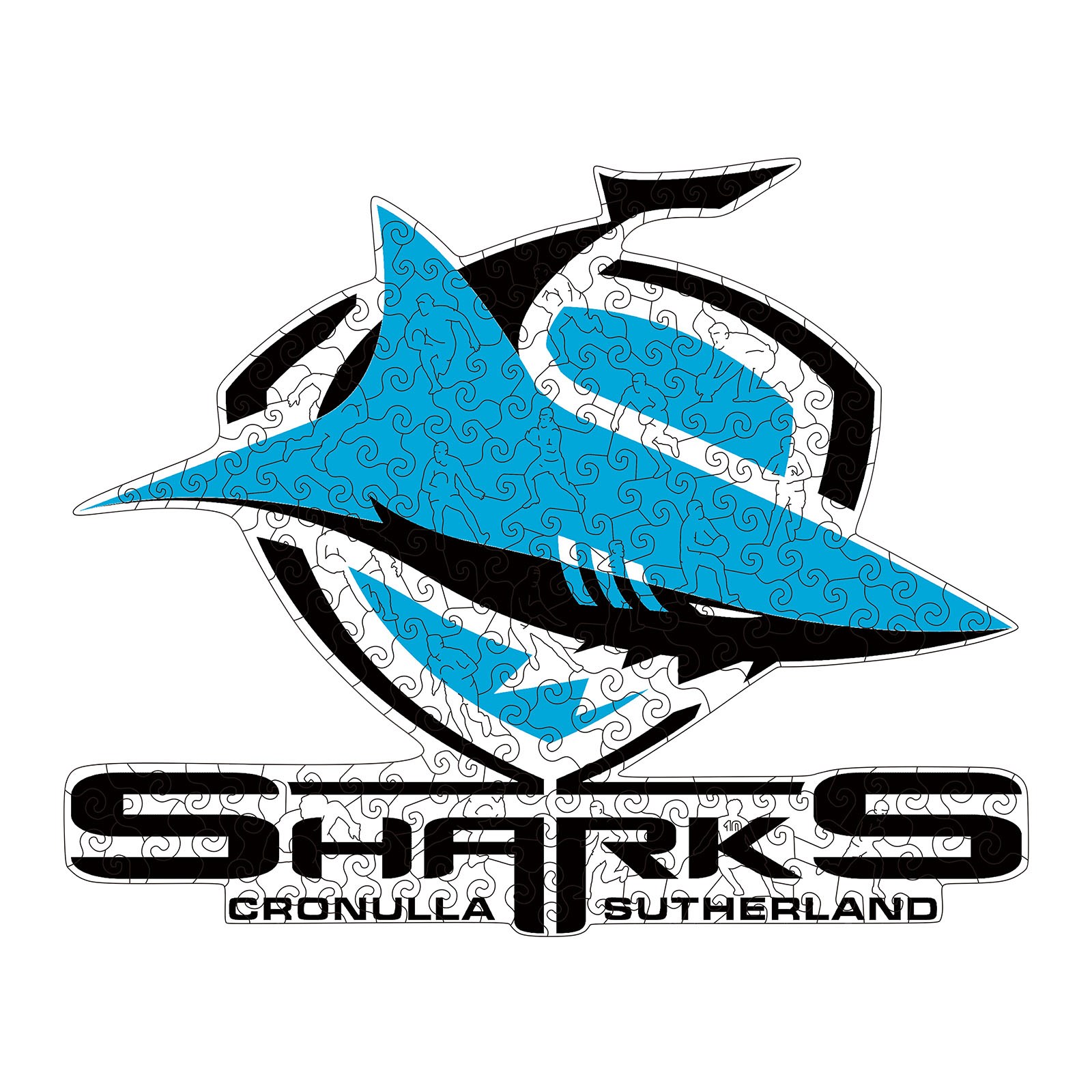 Cronulla-Sutherland Sharks Logo Wooden Puzzle