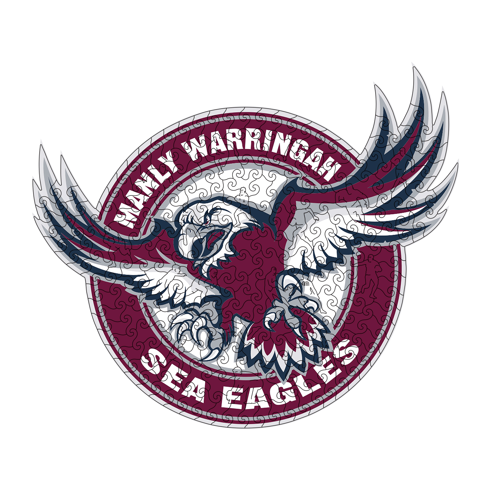 Manly Warringah Sea Eagles Logo Wooden Puzzle