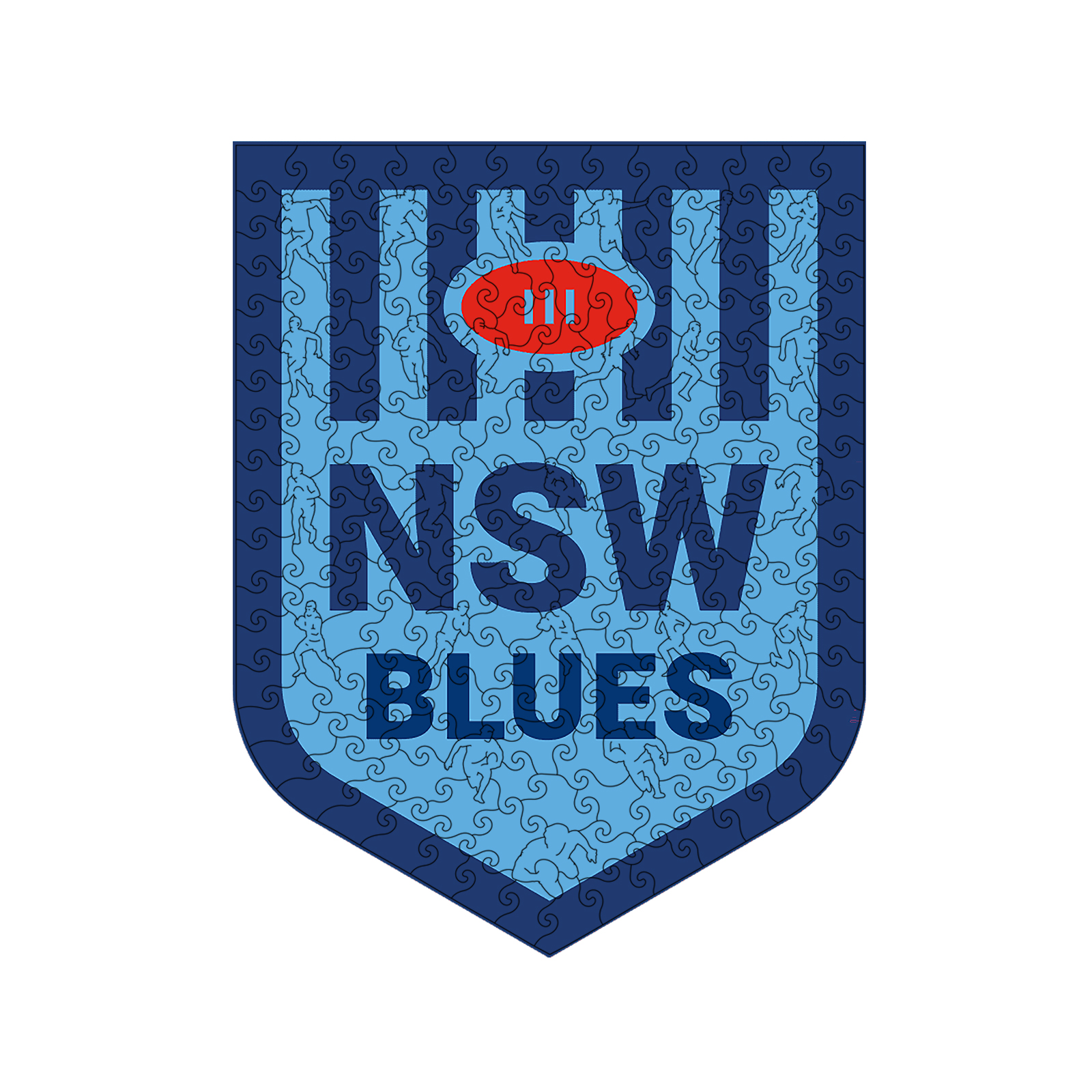 NSW Blues Logo Wooden Puzzle