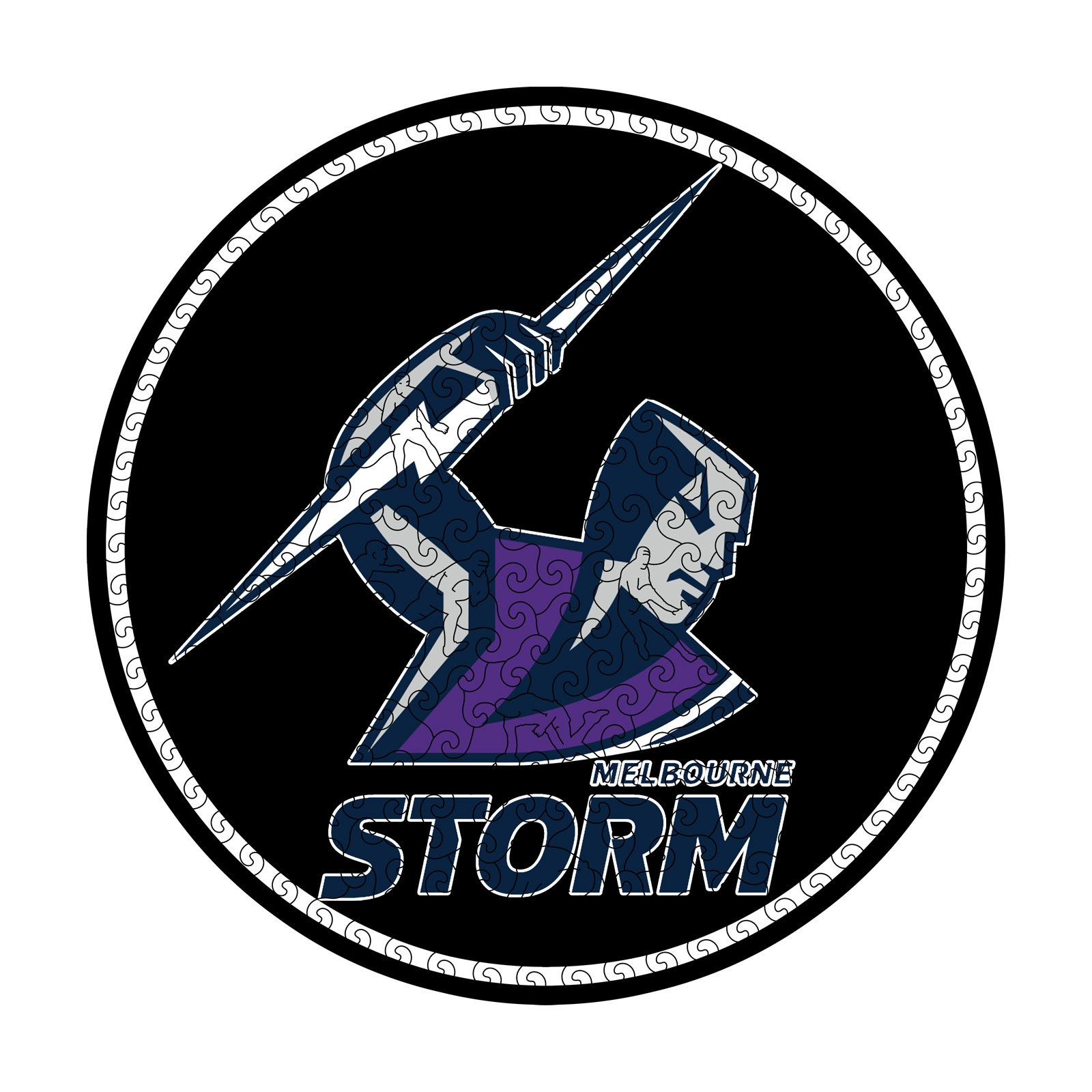 Melbourne Storm Logo Wooden Puzzle
