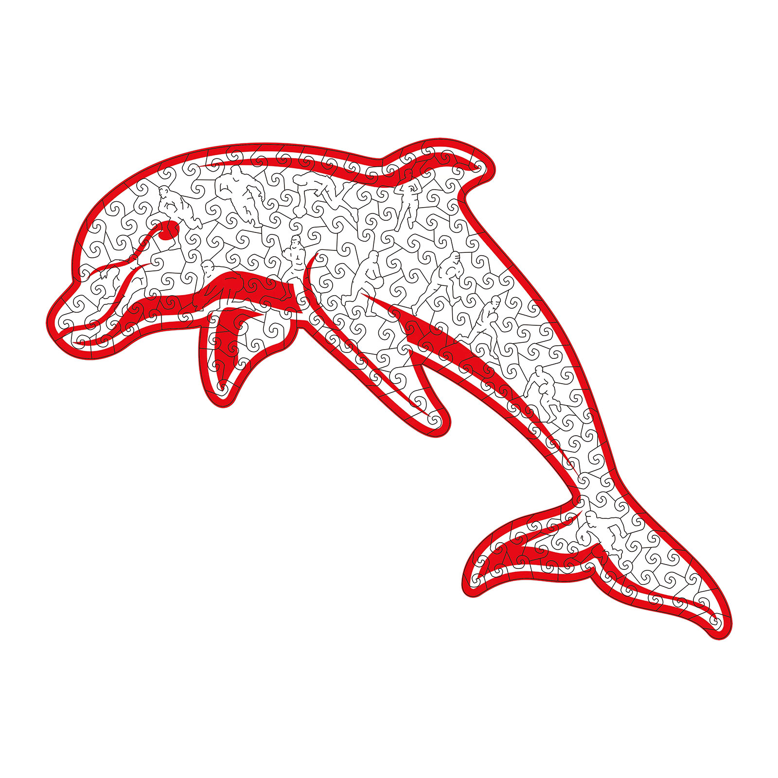 Dolphins Logo Wooden Puzzle