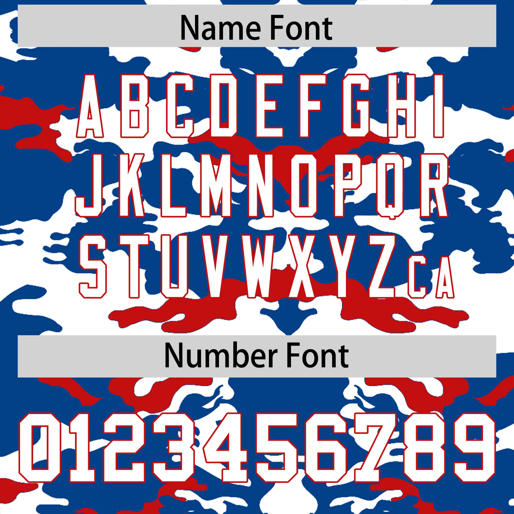 Custom Blue White-Red Mesh Camo Football Jersey