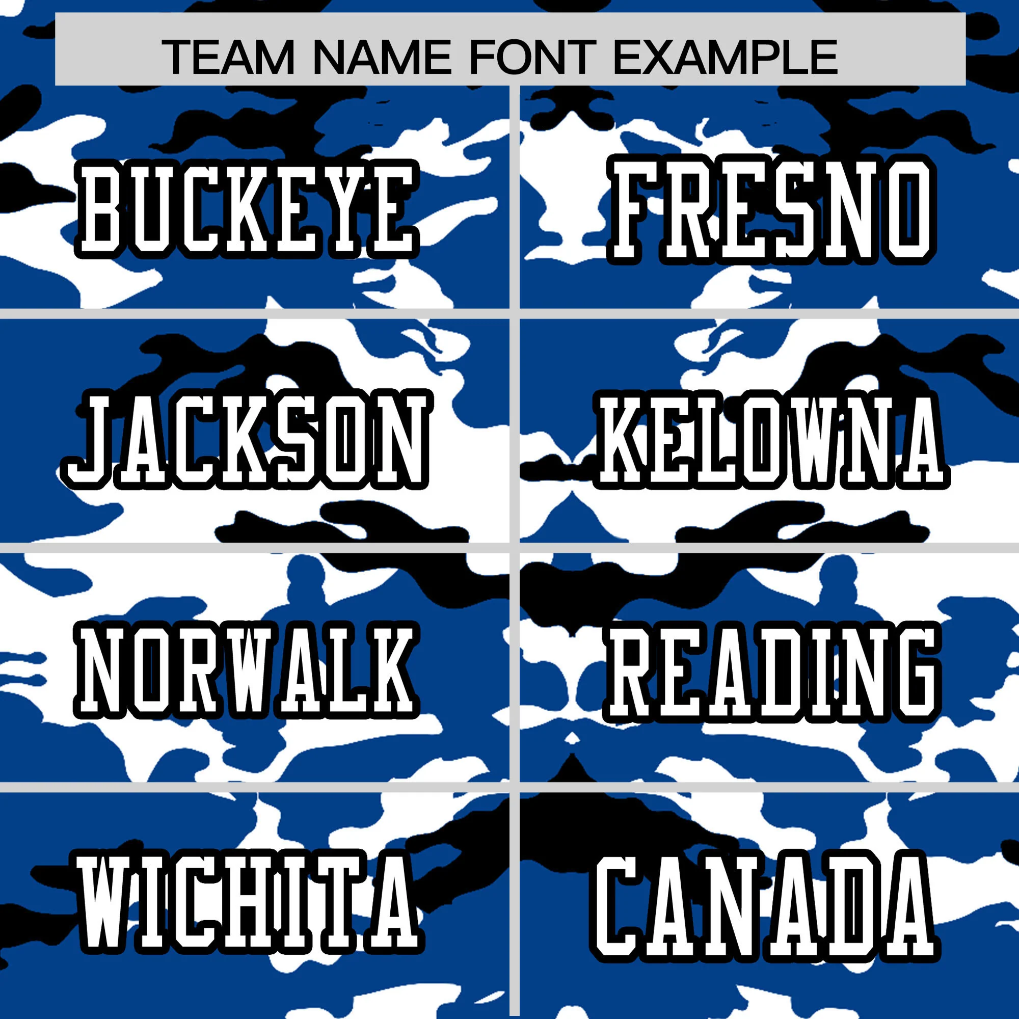 Custom Blue White-Black Mesh Camo Football Jersey