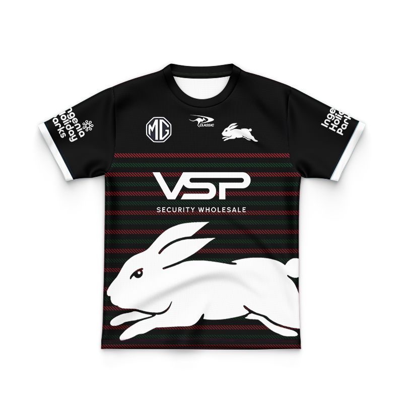 Kid's NRL South Sydney Rabbitohs 2024 P-Black Training Jersey