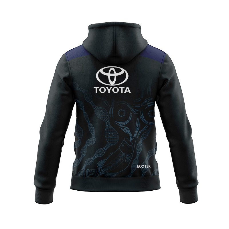 NRL North Queensland Cowboys 2024 Indigenous Dark Zipper Hoodie