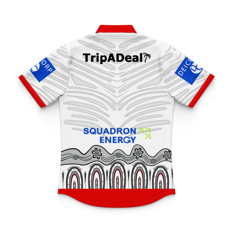 Kid's NRL St George Illawarra Dragons 2024 Indigenous Polo Shirt