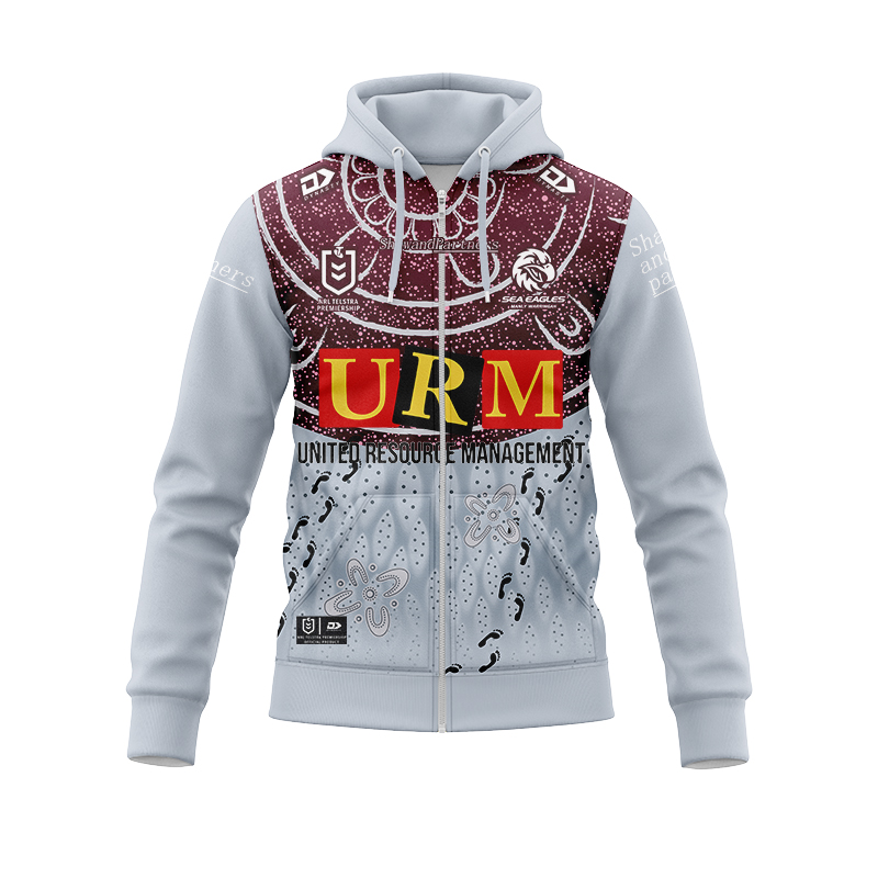 NRL Manly Warringah Sea Eagles 2024 Indigenous Zipper Hoodie