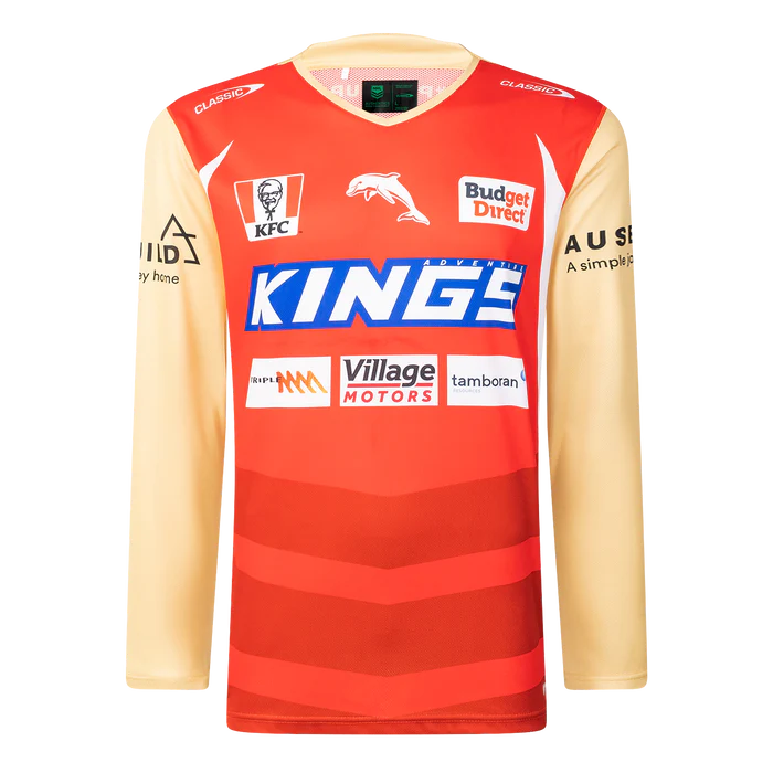 NRL Dolphins 2025 Long Sleeve Training Jersey