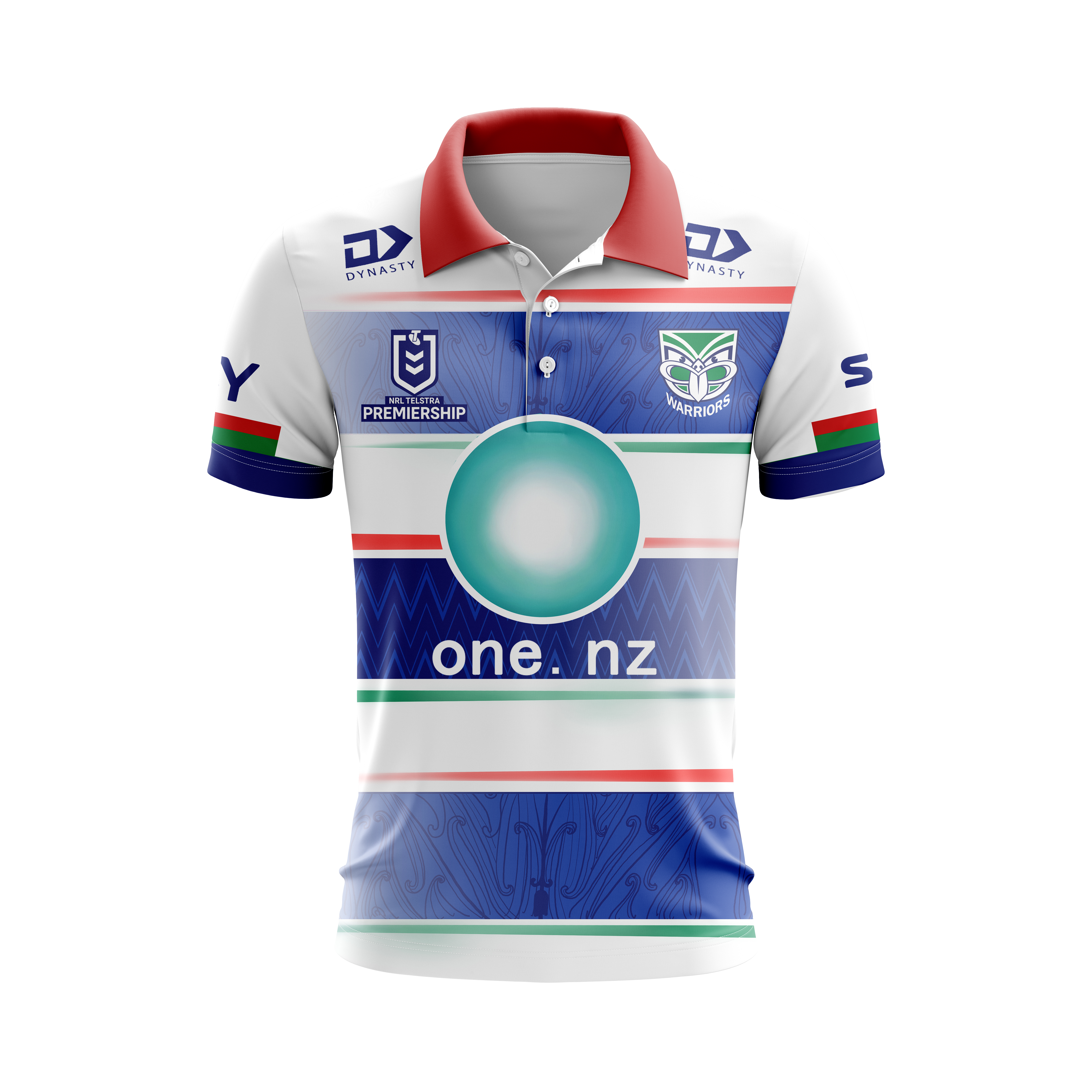 NRL New Zealand Warriors 2024 Dynasty Away Polo Shirt