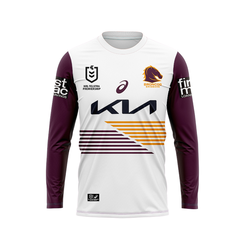 NRL Brisbane Broncos 2024 Long Sleeve Away Jersey