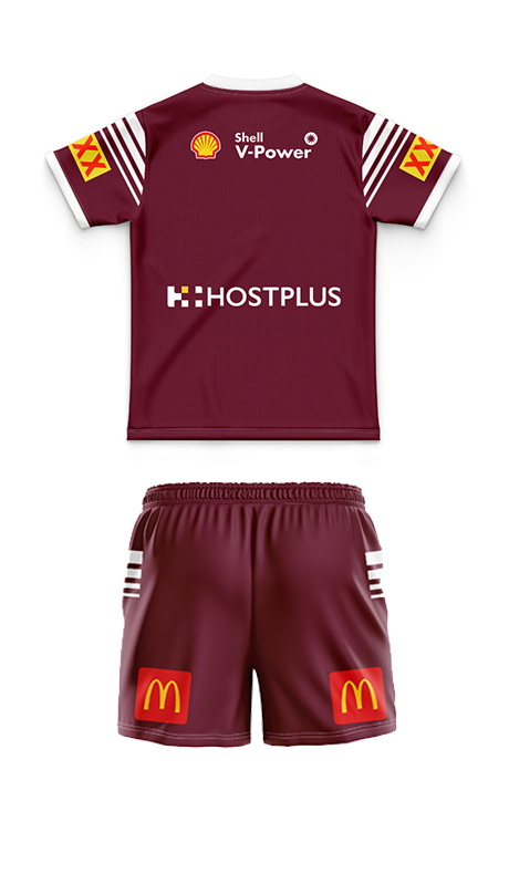 Kid's QLD Maroons State of Origin 2024 Home Jersey+Shorts