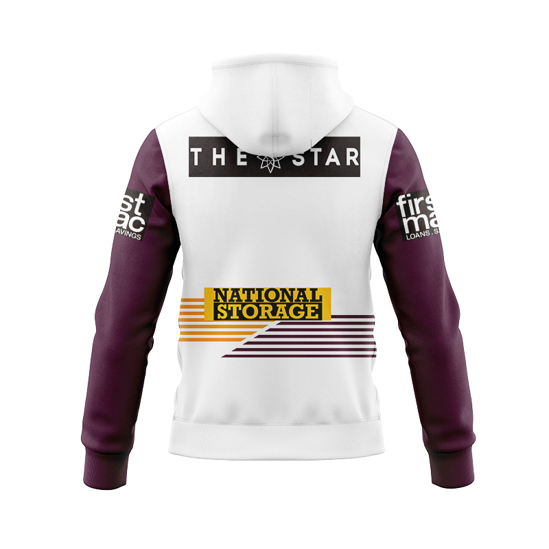 NRL Brisbane Broncos 2024 Away Zipper Hoodie