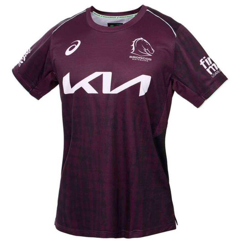 NRL Brisbane Broncos 2025 Maroon Training Jersey