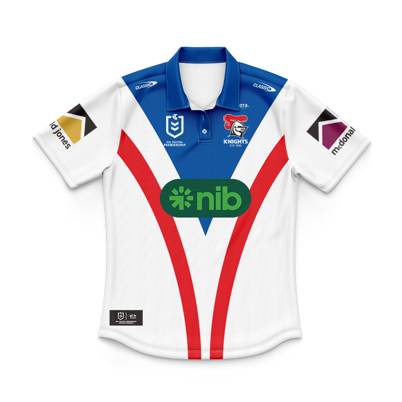 Kid's NRL Newcastle Knights 2024 Away Polo Shirt