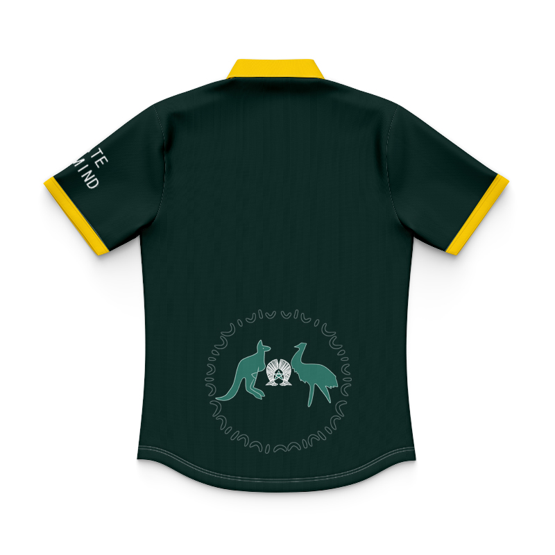 Kid's Australian Kangaroos 2024 Home Polo Shirt