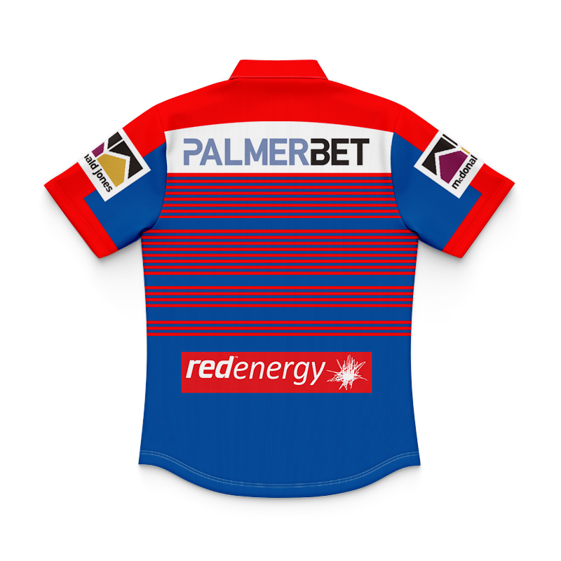 Kid's NRL Newcastle Knights 2024 Red Blue Training Polo Shirt