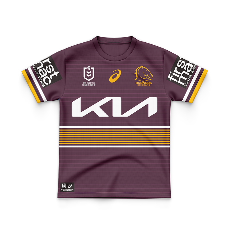 Kid's NRL Brisbane Broncos 2022 Home Jersey