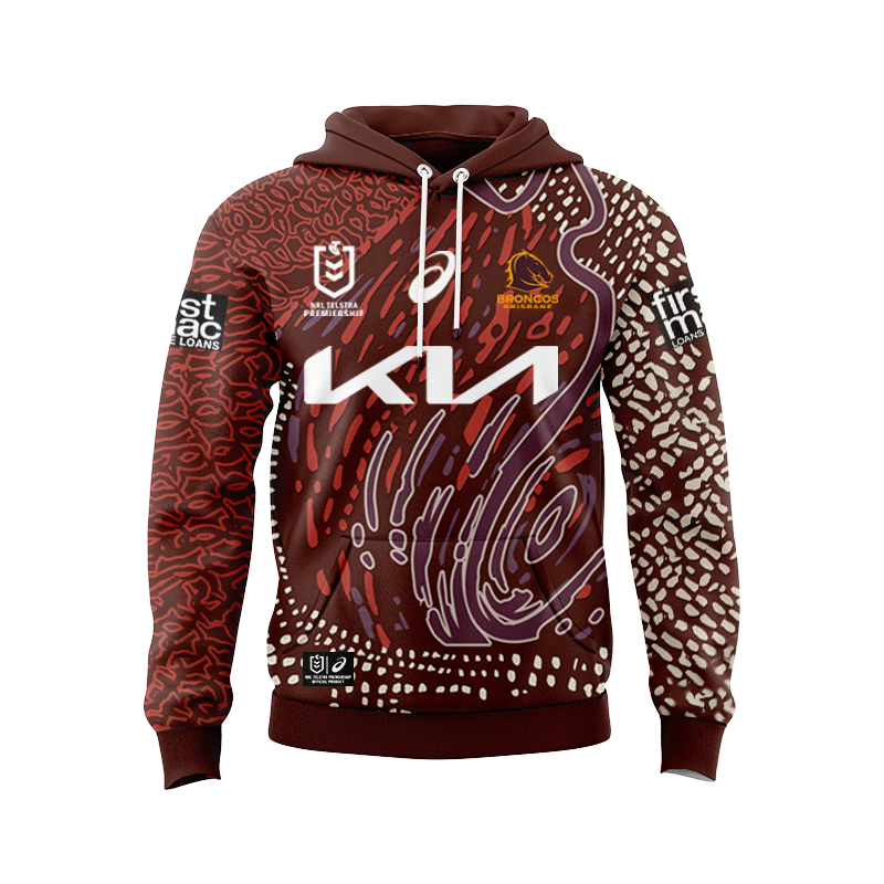 NRL Brisbane Broncos 2024 Indigenous Hoodie