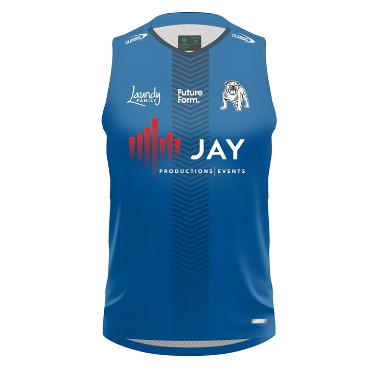 NRL Canterbury-Bankstown Bulldogs 2024 Blue Training Singlet