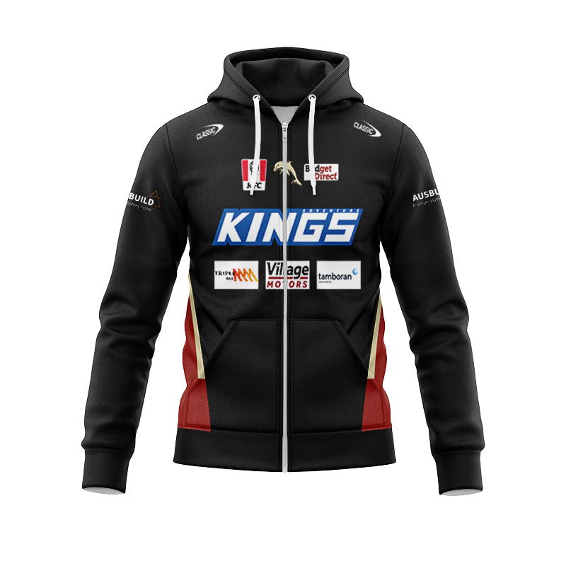 NRL Dolphins 2024 Black Training Zipper Hoodie