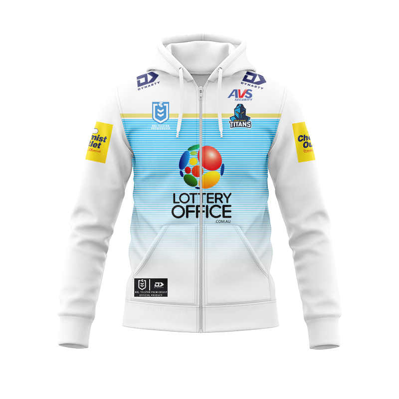 NRL Gold Coast Titans 2024 Away Zipper Hoodie