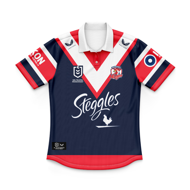 Kid's NRL Sydney Roosters 2024 Home Polo Shirt