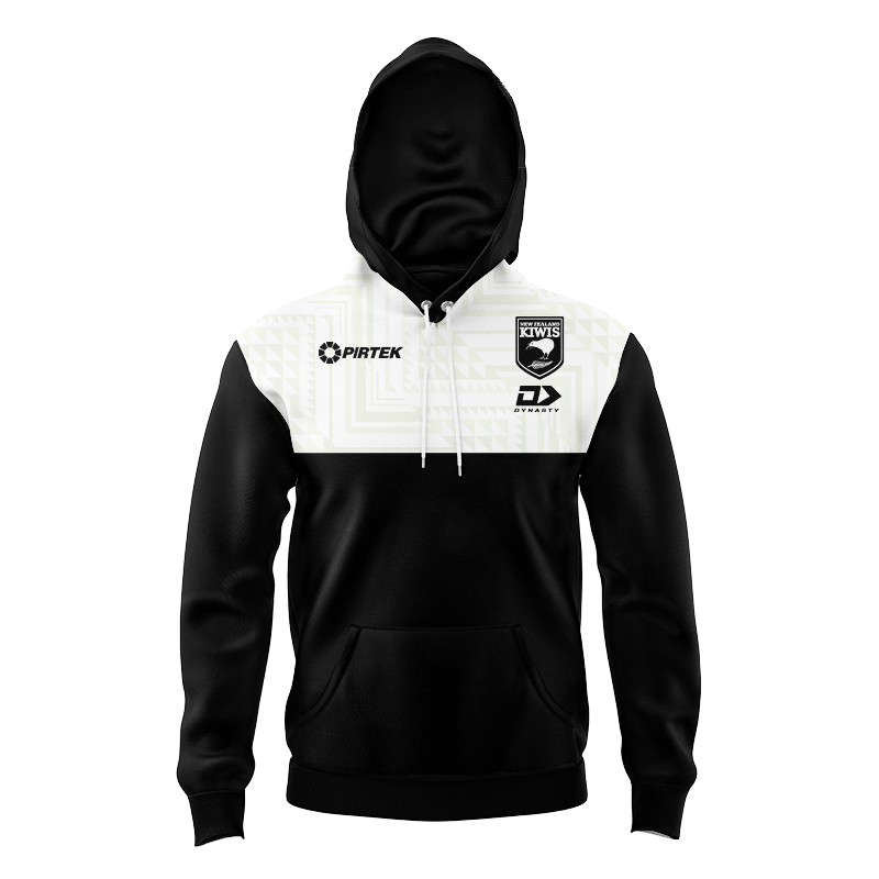 Kid's New Zealand Kiwis 2024 Black Media Hoodie