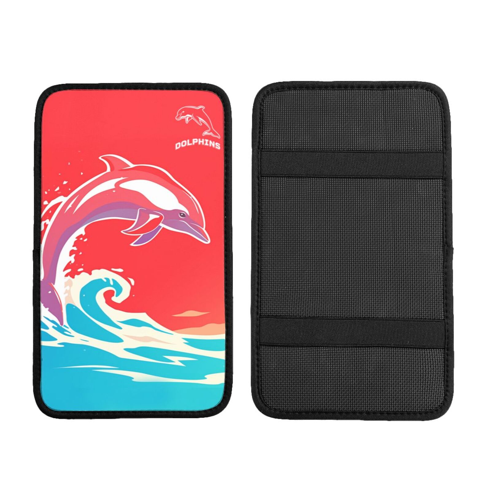 Dolphins High Saturation Plaid Car Handrail Box Cushion CHC2496